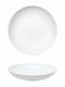 Saturnia Deep Serving Plate from Porcelain White with Diameter 22cm 6 Pieces