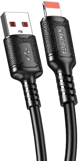 Kakusiga Regular USB-A la Cablu Lightning Negru 1m (KSC-984-L-BK)