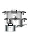 Woll Concept Pots Set of Stainless Steel with Coating 3pcs