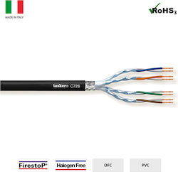Tasker U/UTP Cat.7 Καλώδιο Ethernet 100m Μαύρο