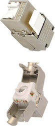 Конектор Keystone RJ-45 Cat6a Power On Kj-c6a-f001-s FTP Без Инструменти Капаче За Защита