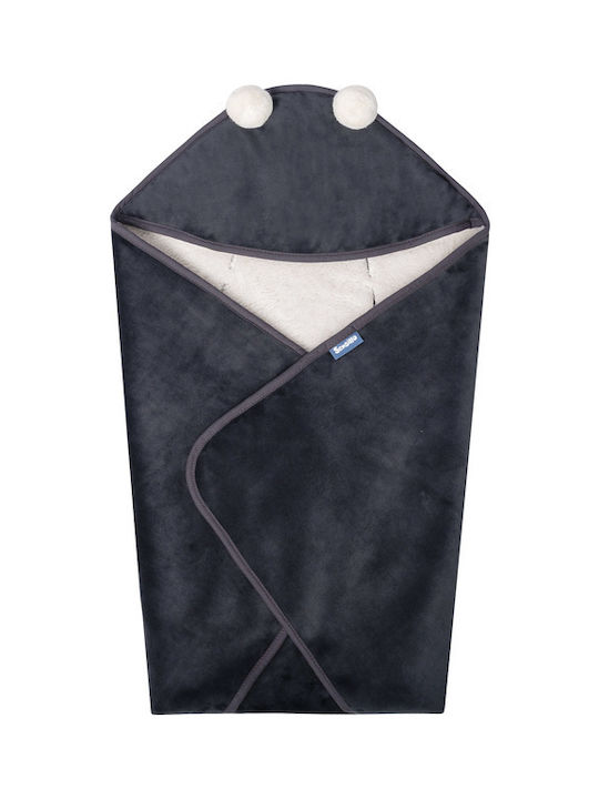 Sensillo Κουβέρτα Αγκαλιάς & Λίκνου Fleece Γκρι 75x75εκ.