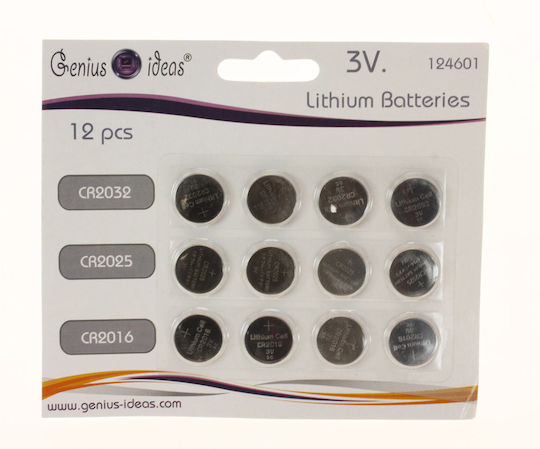 Batterien Lithium für Uhren CR2032 / CR2025 / CR2016 12Stück