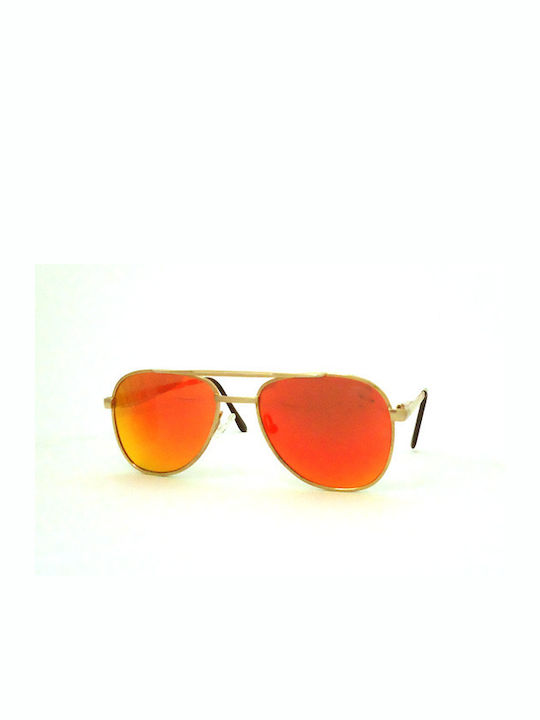 Economy Line Детски слънчеви очила Златисти 896-ORANGEMIRROR-KID