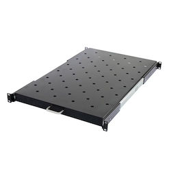 Spacer 1u Raft Glisant 19" Dulap Rack Adâncime 366mm Sarcină Maximă 60kg Vopsea Antistatică Oțel 1.2mm Negru