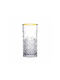 Pasabahce Set of Glasses Water / Cocktail/Drinking made of Glass in Gold Color 12pcs