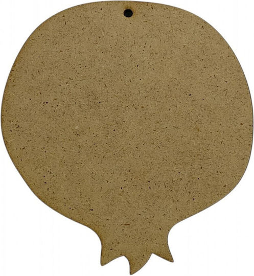 Wooden Pomegranate Hanging 4mm Thick for Handmade Garlands & Diy 12cm 2pcs
