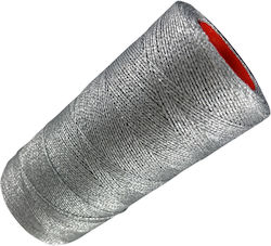 Silver Waxed Cord Metallic 0.6mm 100m