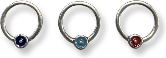 Metal Eye Enamel Silver 1.6cm 12 Pieces