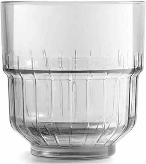 Yuk Set of Glasses Water made of Glass in Gray Color 6pcs