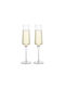 Yuk Set of Glasses Champagne / White Wine made of Glass Stemmed 6pcs