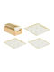 JK Home Decoration Weihnachtliche Teller Glas Gold L10xB10cm.