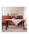 Teoran Weihnachtlich Tischtuch Quadrat Stoff Beige L90xB90cm.