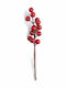 JK Home Decoration Χριστουγεννιάτικο Διακοσμητικό Γκι Μήκους 20εκ. Κόκκινο