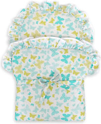 Doll Swaddle Blanket Mint Butterflies