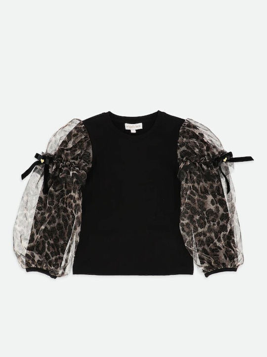 Kids Long-sleeved Sweater Black and c