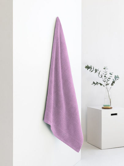 Palamaiki Badehandtuch Roke 80x160εκ. Violet Gewicht 600gr/m²