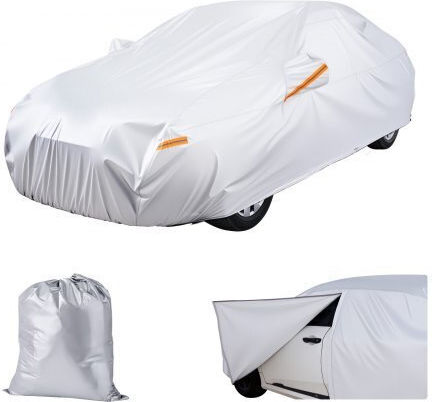 Vevor Waterproof Car Cover Medium Size European Car Models Sedan Custom Fit All Weather Sun Rain Wind Dust Snow Protection Full Exterior Cover Door Zipper K