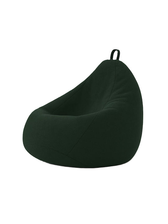 Pouf Pear Waterproof Canvas Forest Green 90x90x...