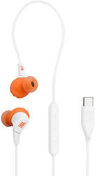 JBL Endurance Run 3 In-ear Handsfree Ακουστικά με Βύσμα USB-C Λευκό