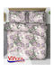 Vanora Duvet Cover Set Cotton Double with 2 Pillowcases & 1 Sheet 200x220 Peony