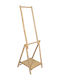 Atmosphera Floor Garment Rack made of Bamboo Beige 60x56x176cm