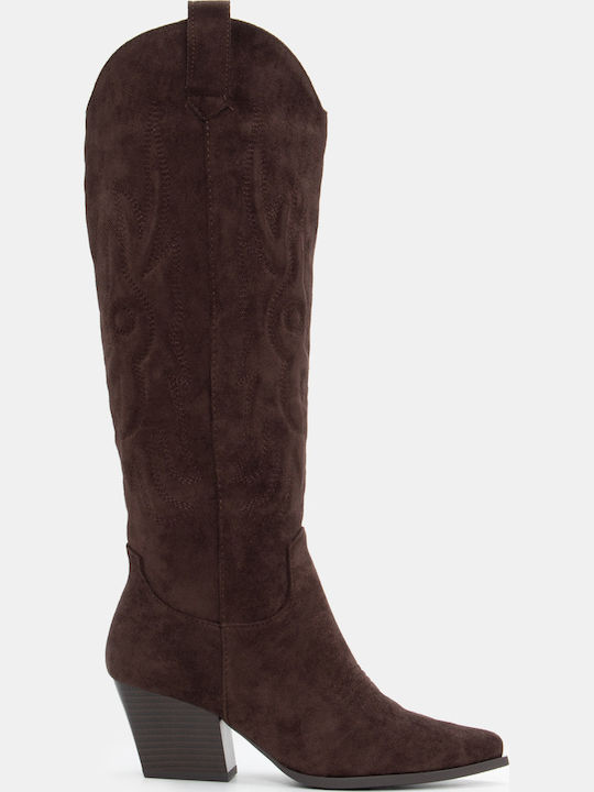 Luigi Leder Damenstiefel Cowboy Braun
