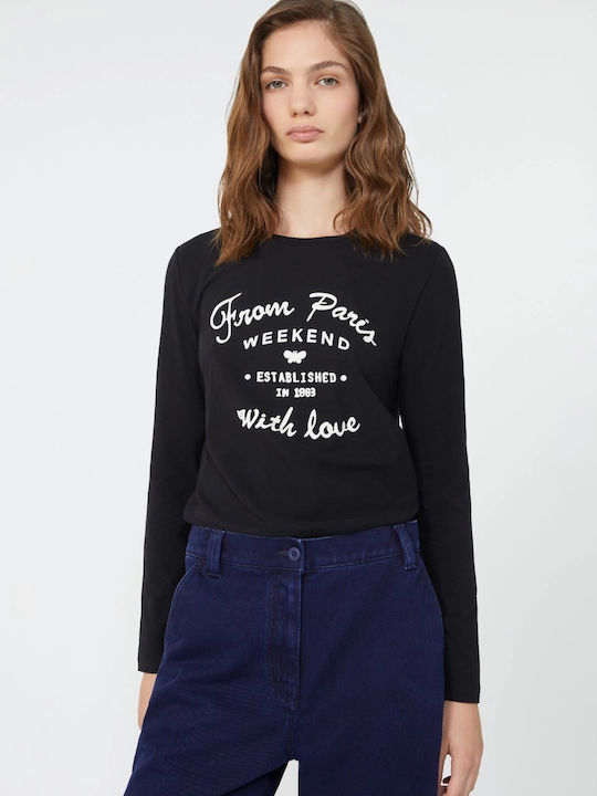 Stretch Γυναικείο T-shirt Μαύρο