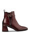 Women's Ankle Boots with Medium Heel Burgundy