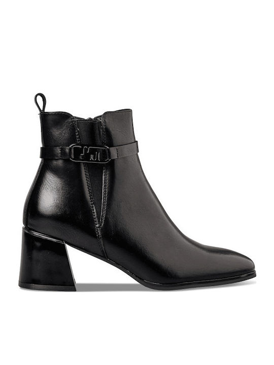Women's Ankle Boots with Medium Heel Black