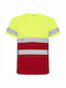 Roly Tricou De Lucru Unisex Cu Mâneci Scurte Reflectorizant Delta Cod 9310 Roșu Fluoryellow