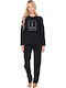 Comfort Winter Women's Pyjama Set Black