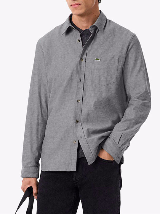 Long-sleeved Cotton Shirt Gray