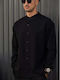 Дълъг Ръкав Overshirt Черен
