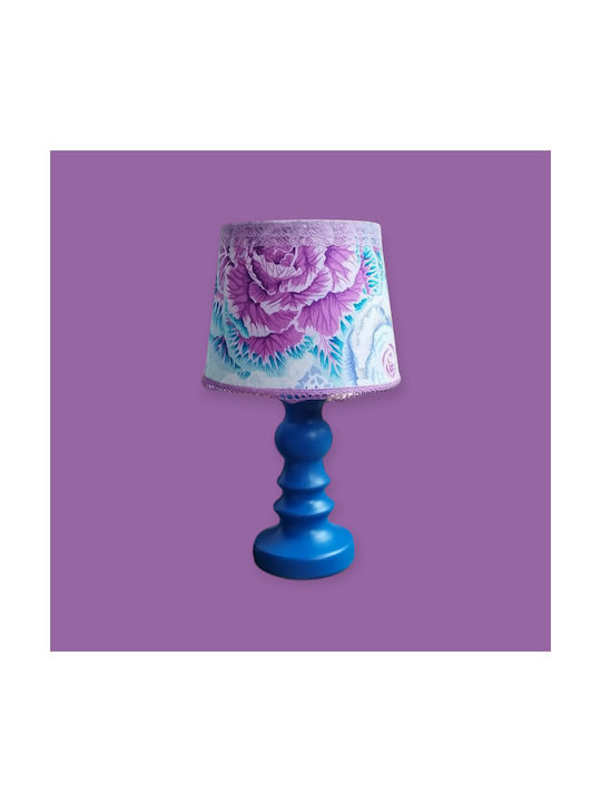 Oxygen Carnation Table Lamp for Socket E27 with Purple Shade and Base