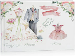 Wedding Wish Book for Wedding and Baptism Dress 27 X 21 Cm D15010 Bal-d15010-foustanaki