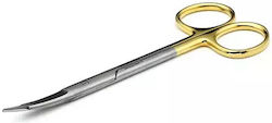 Medical Scissors Goldmann Fox Curved Tc 13cm Gold Handle