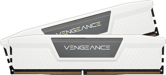 Corsair Vengeance White DDR5 32GB RAM with 2x16GB Modules and Speed 6400 for Desktop