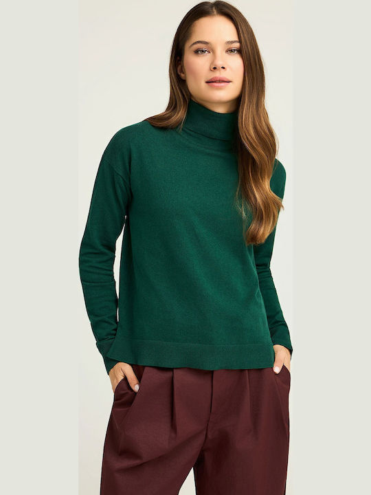 Funky Buddha Women's Sweater Cotton Turtleneck ...