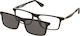 Solano Cl 90200b Black Plastic Eyeglass Frame Polarized Clip-On Boys 50 Mm