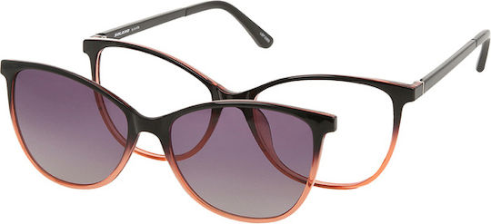 Solano Cl 90190a Women's Eyeglasses Polarized Clip-on Plastic Pink 54 Mm