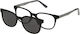 Solano Cl 50047a Black Plastic Eyeglass Frames Polarized Clip-on Boys 47 Mm