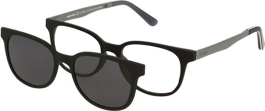 Solano Cl 50047a Black Plastic Eyeglass Frames Polarized Clip-on Boys 47 Mm