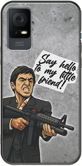 Epic Quotes Say Hello Tcl 408 Black Tpu Μαύρη Σιλικόνη