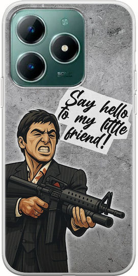 Epic Quotes Say Hello Realme C61 Flexible TPU Transparent Silicone Mobile Phone Case