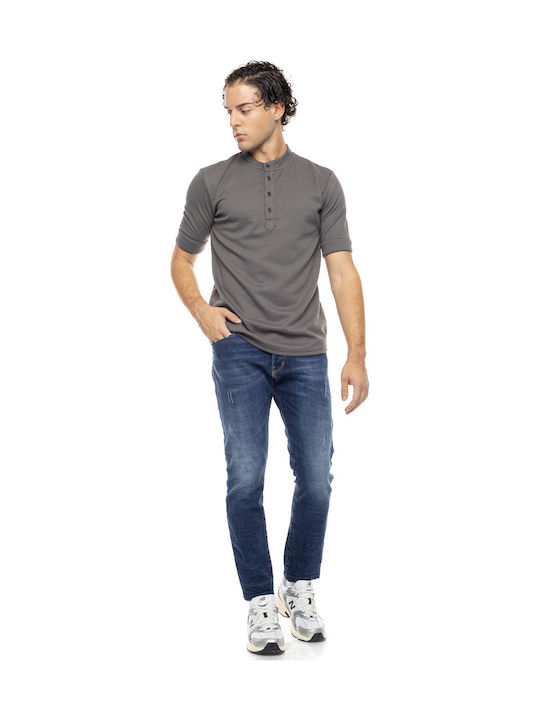 Cover Men's Jeans Pants Cropped Elastic with Slim Application Blue