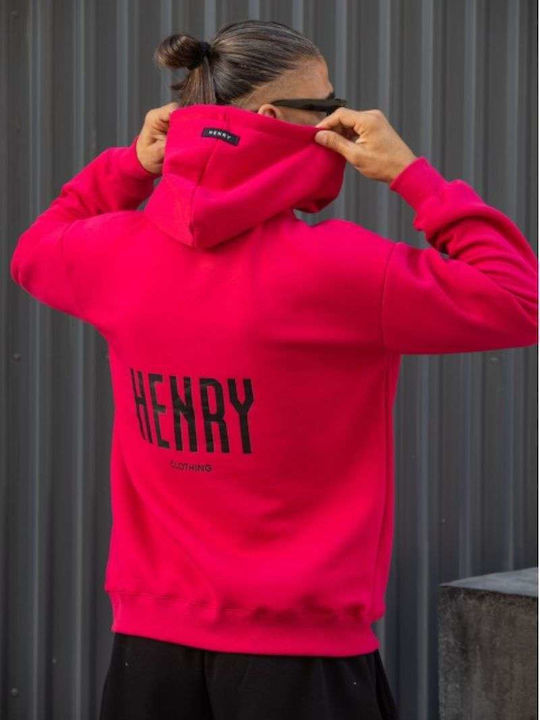 Sweatshirt with Hood Fuchsia