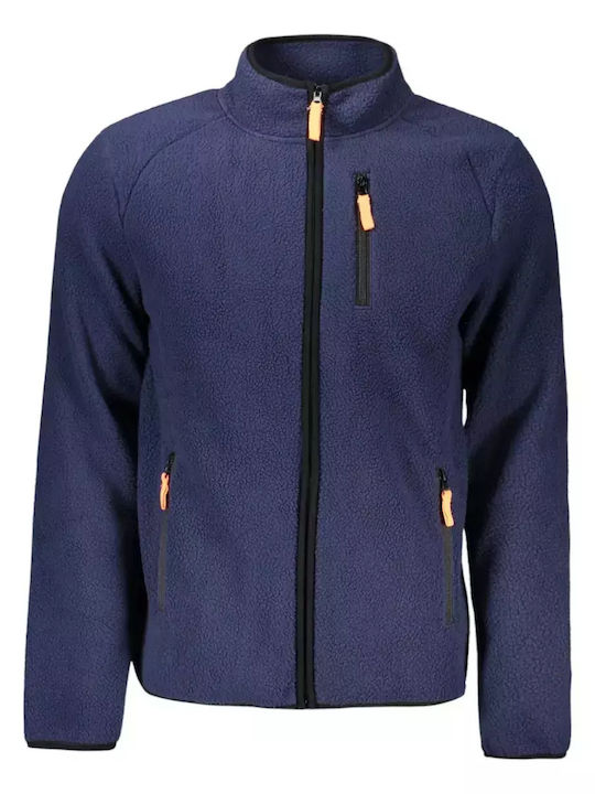 Men's Fleece Cardigan Navy Blue
