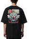 Oversized T-shirt Tiger Pop Culture Black