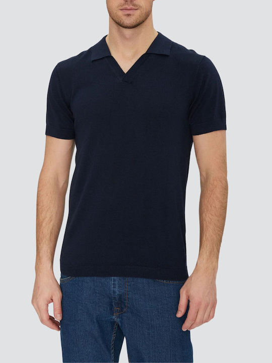 Blend Polo Bluza Tricou Cu Mânecă Scurtă Albast...